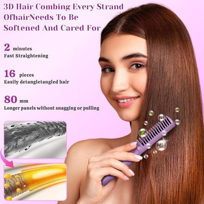 Meneflix Portable Hair Straightener Cordless Rechargeable Mini Adjustable Hair Straightener Hot Comb